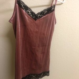No Boundaries Velvet and Lace Cami